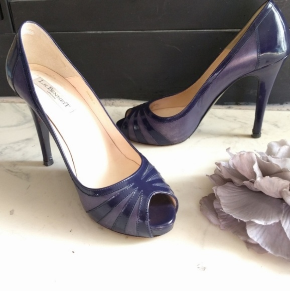 LK Bennett size 7 purple platform pumps - Picture 2 of 5